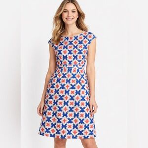 Boden Floral Shift Dress 100% cotton size 6R
